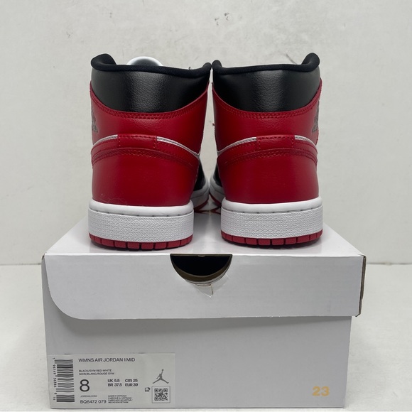 Nike Air Jordan 1 Retro Mid WMNS “Bred Toe” 2022 - Picture 4 of 4